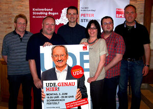 (v.l.) Heinz Uekermann, Rainer Pasta, Martin Kreutz, Karin Peintinger, Robert Pfannenstil und Peter Stranninger